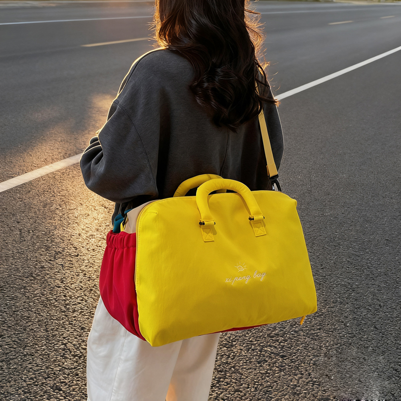 Multi colored portable fitness bag