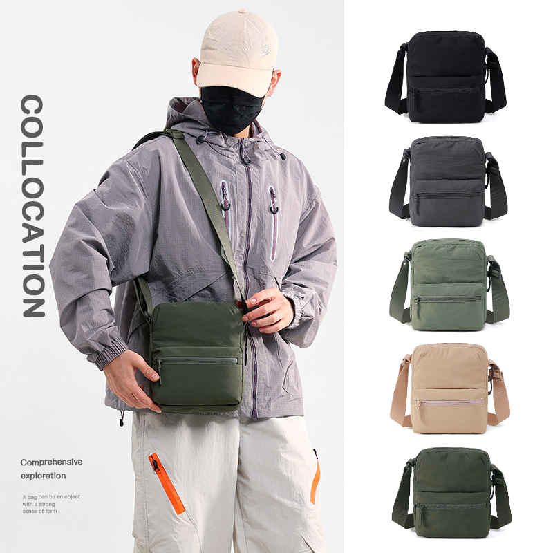 Men's Crossbody Shoulder Bag Solid Color