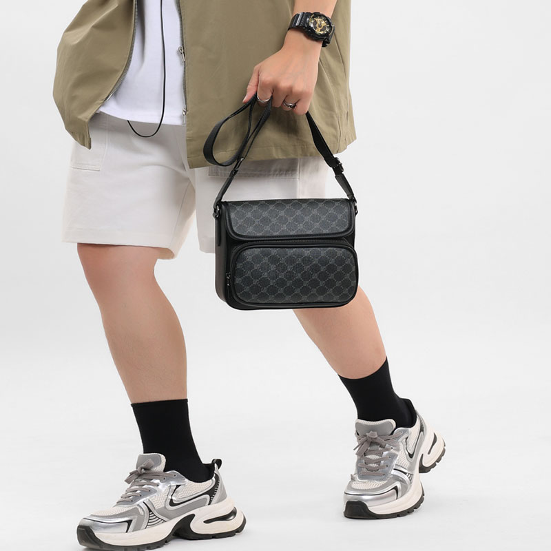 Men's PU shoulder crossbody bag