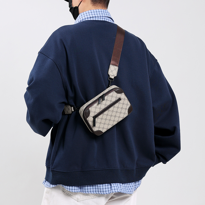 Plaid Fashion Men's Crossbody Shoulder Bag