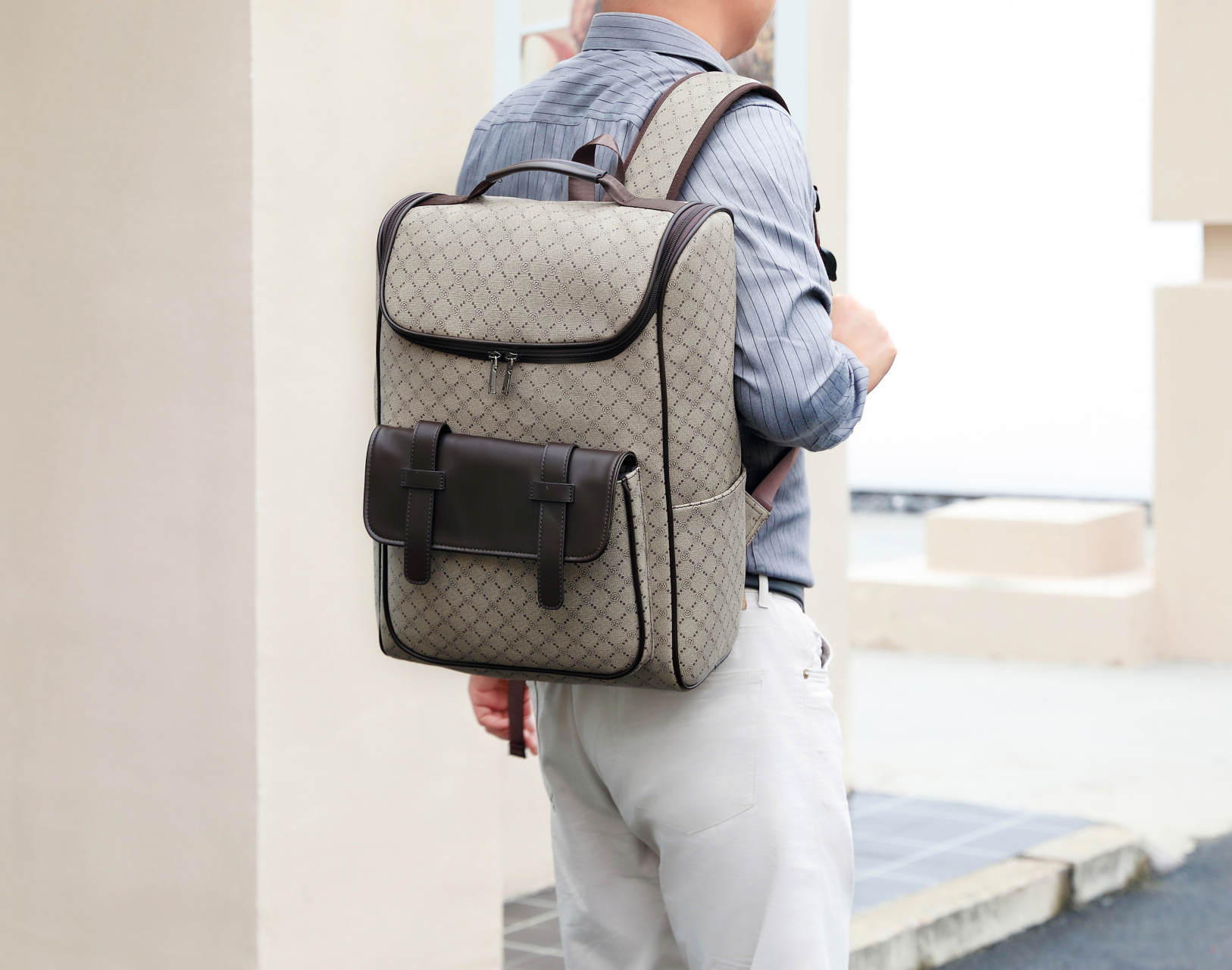 Patterned Multi-functional Backpack