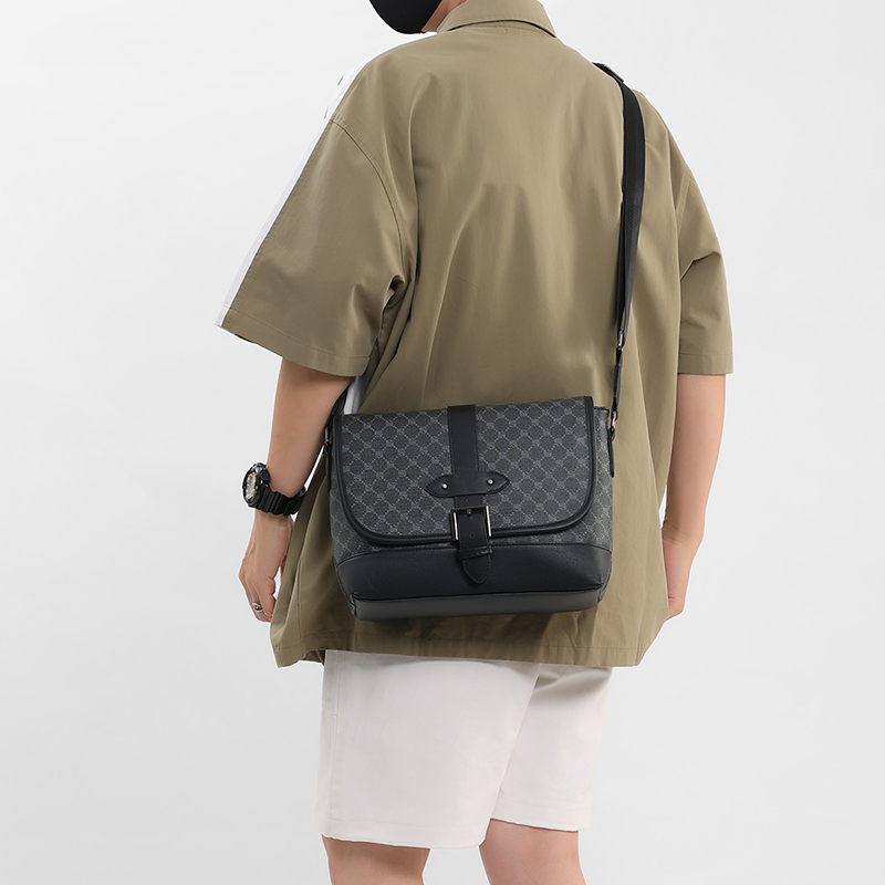 Men's PU Leather Crossbody Shoulder Bag